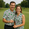 Maxcorners Lucky Four Leaf Clover Leopard Pattern St Patrick's Day Golf Shirt, Polo Shirts For Men, Golf Shirts For Men