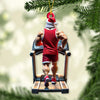 Maxcorners Custom Name Gym Ornament, Gymnastics Christmas Gift4 2D Flat LM2211
