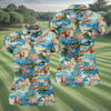 Maxcorners Women's Tropical Santa Surf Vacation Golf Shirt, Christmas Golf Shirt, Women’s Golf Apparel LM1507