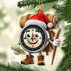 Maxcorners Custom Name Hiking Ornament, Hiking Lover Christmas Decoration8 2D Flat LM2111