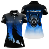 Maxcorners Persionalized Wolf-Head Dart Arrows Blue Dart Shirt For Men, Dart Team Jerseys LM184