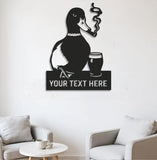 Maxcorners Personalized Funny Duck Metal Sign WITH LED/WITHOUT LED – Unique Hunting Lodge Wall Decor, Gift for Hunters LM0110