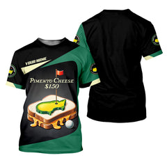 Maxcorners Pimento Cheese Augusta Golf Course Custom Men's Golf Polo Shirt, Funny Golf Gifts