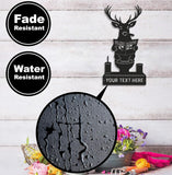Maxcorners Personalized Deer Bathroom Humor Metal Sign WITH LED/WITHOUT LED, Rustic Hunting Cabin Wall Decor for Hunters, Funny Wildlife Toilet Art LM0110