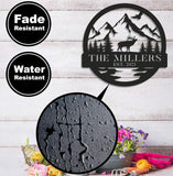 Maxcorners Personalized Mountain Elk Metal Sign WITH LED/WITHOUT LED Light Outdoor Cabin Decor Hunting Lodge Wall Decor LM0110