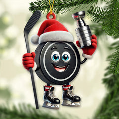 Maxcorners Custom Name Hockey Ornament, Hockey Lover Christmas Gift 2D Flat LM2111