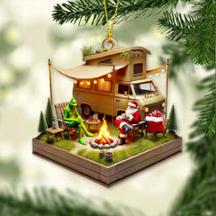 Maxcorners Custom Name Camping Christmas Ornament, Christmas Gift 2D Flat LM2111