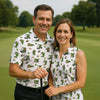 Maxcorners St Patrick's Day Leprechaun Golf And Beer Golf Pose Shamrock Golf Shirt, Golf Shirt For Women