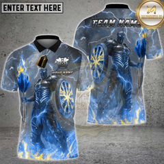 Maxcorners Darts Fire Knight Multicolor Customized Name, Team Name 3D Shirts