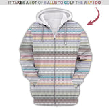Funny Golf Polos,  'It Takes A Lot Of Balls To Golf The Way I Do' Golf Shirt, Pattern Crazy Golf Shirts For Men's