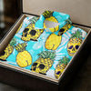 Maxcorners Tropical Pineapple Skull Pattern Golf Shirt, Women’s Golf Polo, Hawaiian Golf Shirt, Ladies Golf Shirts LM1507