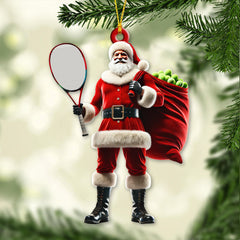 Maxcorners Custom Name Tennis Santa Ornament, Tennis Christmas Gift 2D Flat LM2111