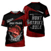 Maxcorners Bass Fishing Shirts, Hunt - Strike - Rule, SPF Long Sleeve Shirts, Fishing Shirts For Men