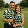 Maxcorners Green And White Argyle Pattern Beer St Patrick's Day Golf Shirt, Golf Tops For Men, Polo For Men