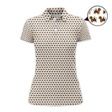 Maxcorners Dachshund Pattern Golf Polos, Crazy Dachshund Golf Shirt For Men, Funny Golf Shirt