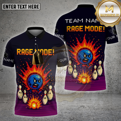Maxcorners Rage Mode Bowling Explosion Personalized Name, Team Name 3D Shirt