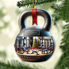 Maxcorners Custom Name Gym Ornament, Gymnastics Christmas Gift 2D Flat LM2111