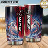 Maxcorners Fishing Tumbler Red Blue Hook Lightning Design Personalized Name Tumbler (13 Species)