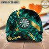 Maxcorners Darts Lightning and Flaming Dartboard Personalized Name 3D Classic Cap