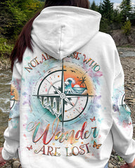 Maxcorners Not All Those Who Wander Are Lost Compass All Over Print LM2101