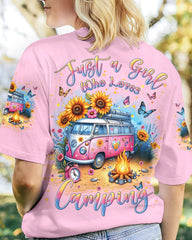 Maxcorners Just A Girl Who Loves Camping All Over Print LM2101