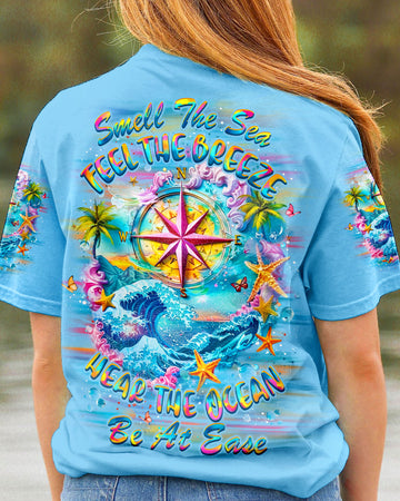 Maxcorners Smell The Sea Feel The Breeze Compass All Over Print LM1501