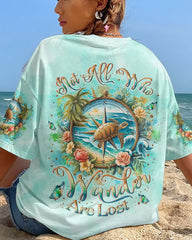 Maxcorners Not All Who Wander Are Lost Turtle All Over Print LM2101