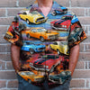 Custom Muscle Car Hawaiian Shirt, Beach Sunset Pattern