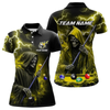 Maxcorners Yellow Grim Reaper Billiard Shirts For Men Custom Thunder Lightning Team League Billiard Jerseys LM105