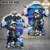 Maxcorners Cool StreetStyle Wolf With Bowling Multicolor Customized Name, Team Name 3D Shirts