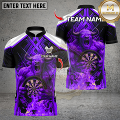 Maxcorners Darts Demon Fire Style Multicolor Customized Name, Team Name 3D Shirts