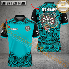 Maxcorners Darts Snake Mutilcolor Options Personalized Name, Team Name 3D Polo Shirt