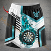 Maxcorners Darts Black Gold Flaming Dartboard Geometric Personalized 3D Skirts With Shorts