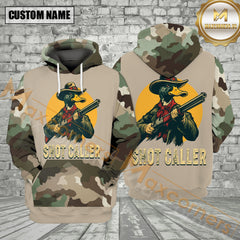 Maxcorners Duck Hunting Shot Caller Camo All Over Print Shirt
 Best Gift For Hunter
