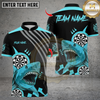 Maxcorners Darts Funny Shark Dartboard Design Multicolor Customized Name, Team Name 3D Shirts
