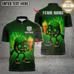 Maxcorners Darts Flaming Dartboard Beer Lover Multicolor Customized Name, Team Name 3D Shirts