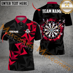 Maxcorners Darts Dartboard Mutilcolor Option Customized Name, Team Name 3D Polo Shirt