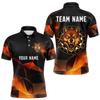 Maxcorners Orange Abstract Pattern Custom Wolf Dartboard Dart Shirt For Men, Dart Jerseys LM154