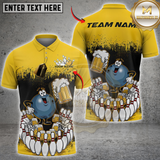Maxcorners Bowlling Party Pins Funny Ball Personalized Name 3D Unisex Shirt