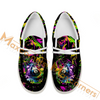 Maxcorners Billiard Ball 8 Graffiti Paint Splash Personalized Name Canvas Loafer Shoes