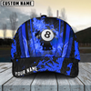 Maxcorners Billiard Ball 8 Abstracts Grunge Texture Personalized Name 3D Cap (6 Colors)