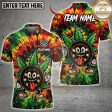 Maxcorners Darts Tie-Dye Cartoon Design Personalized Name 3D Unisex Shirt