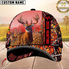Maxcorners Hunting Deer Camouflage Multicolor Personalized Name 3D Cap
