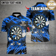 Maxcorners Darts Funny Dartboard Lightning Design  Multicolor Customized Name, Team Name 3D Shirts