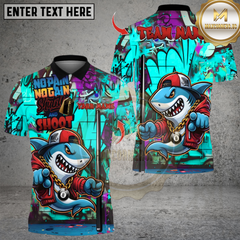 Maxcorners Billiard Shark Graffiti Shut Up And Shoot Multicolor Customized Name, Team Name 3D Shirt
