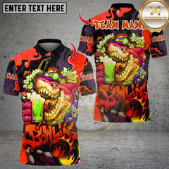 Maxcorners Bowling Beer Shark Multicolor Customized Name, Team Name 3D Shirts