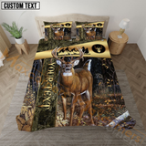Maxcorners Camo Comforter Set For Hunters Personalized Name Bedding Set 3D All Over Printed