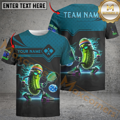 Maxcorners Pickleball Funny Paddle Custom Name & Team 3D Shirt (4 Colors)