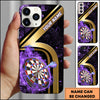 Maxcorners Golden Number Stripe Emerald Smoke Dartboard Personalized Name 3D Phone Case