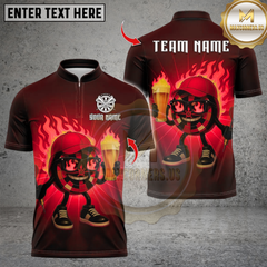 Maxcorners Darts Flaming Dartboard Beer Lover Multicolor Customized Name, Team Name 3D Shirts